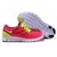 Кроссовки Nike Free Run Розово-салатовые