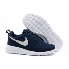 Кроссовки Nike Roshe Run Темно-синие с белым