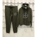 Чоловічий теплий костюм UGG Australia Print Tall Neck Hoodie Olive, оливковий, високе горло