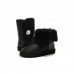 UGG Baby Bailey Button Leather Bling Black
