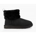 UGG Classic Mini Fluff Quilted Logo Black