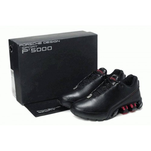 Кроссовки Adidas Porsche Design IV Leather Black Red (О-213)