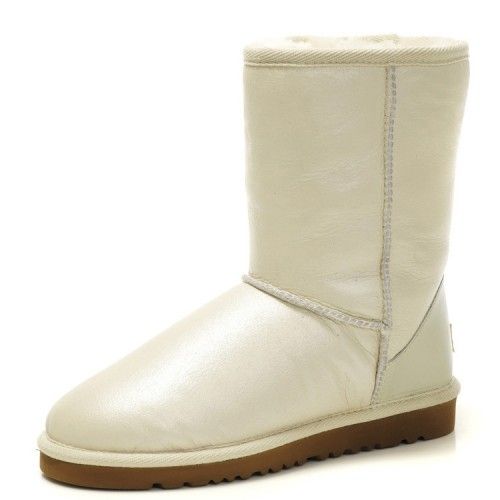 UGG Classic Short Leather WHITE (S355)