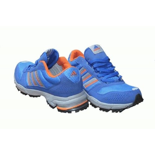Кроссовки Adidas Marathon Сине-оранжевые (O-327)