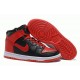 Кроссовки Nike Dunk High с мехом Черно/красные (О-231)