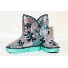 АКЦИЯ! Угги SEQUINS FLOWER TURQUOISE HOT