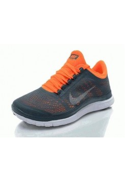 Кроссовки Nike Free Run Черно-оранжевые (А864)