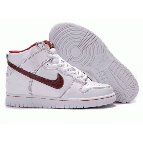 Кроссовки Nike Dunk High White Red