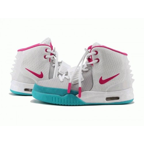 Кроссовки Nike Air Yeezy 2 Grey/Pink (О324)