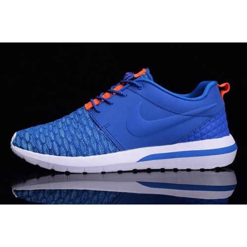 Кроссовки Nike Roshe Run Flyknit Blue/Orange (ОА324)