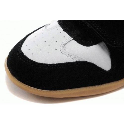 Зимние кроссовки Isabel Marant Sneakers White Black Winter (С МЕХОМ)
