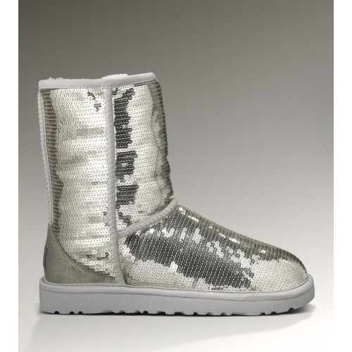 UGG Classic Short Sparkles Silver