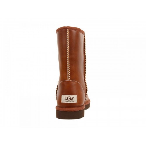 UGG Classic Short Leather Chestnut (О-388)