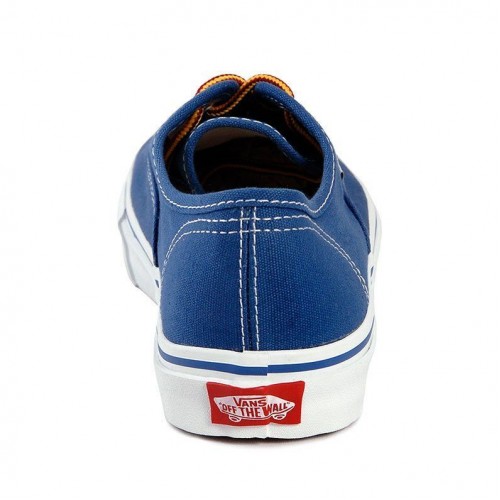 Кеды Vans Authentic синие/цветные шнурки (Р621)