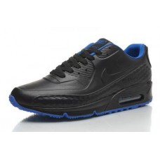 Кроссовки Nike Air Max 90 First Leather Black Blue (М431)
