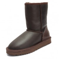 UGG Classic Short Leather Шоколад