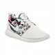 Кроссовки Nike Roshe Run Белые цветы (V-143)