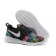 Кросівки Nike Roshe Run Black квіти (V-142)