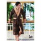 Мужской халат велюровый Nusa ns 2010 коричневый