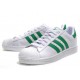Кроссовки Adidas Superstar White/Green (ЕМ124)