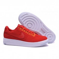 Кроссовки Nike Air Force 1 Ultra Flyknit Low Red (Е-121)