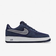 Кроссовки Nike Air Force Blue Suede (Е-123)