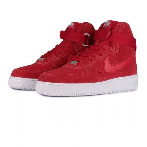 Кроссовки Nike Air Force High Red Suede (Е-473)