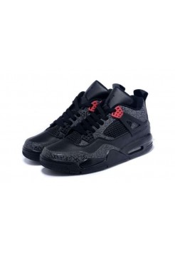 Кроссовки Nike Air Jordan IV Серо-черные (Е-243)