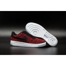 Кроссовки Nike Air Force Ultra Flyknit Low red/black/white (А281)