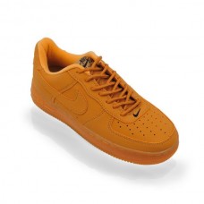 Кроссовки Nike Air Force Low suede brown/yellow (АМ284)