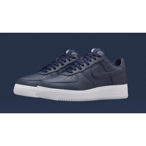 Кроссовки Nike Air Force Low leather navy/white (А287)
