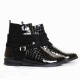 Ботинки кожаные байковые черные 41002