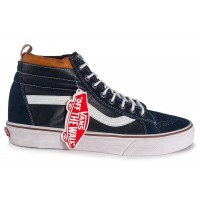 Кеди Vans Sk8 Hi Winter dark blue/white/brown (WА368)