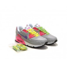 Кроссовки Nike Air Max 90 Серо-розовые (А213)