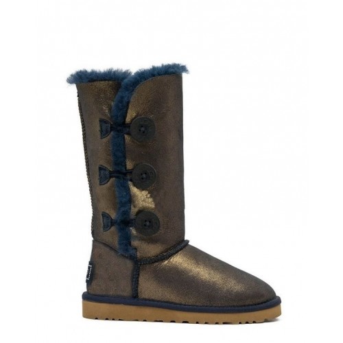 UGG Bailey Button Triplet Nappa Blue Gold