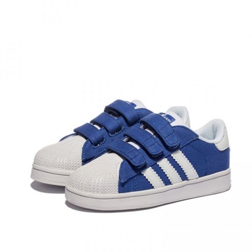 Детские кроссовки Adidas Superstar Blue/White (Е121)