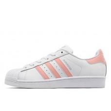 Кроссовки Adidas Superstar White/Peach (Е129)