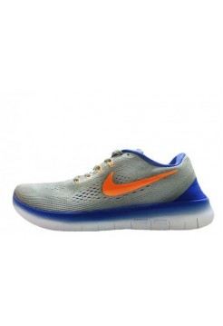 Кроссовки Nike Free Run Flyknit V.1 Grey Blue Orange (О128)