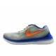 Кросівки Nike Free Run Flyknit V.1 Grey Blue Orange (О128)